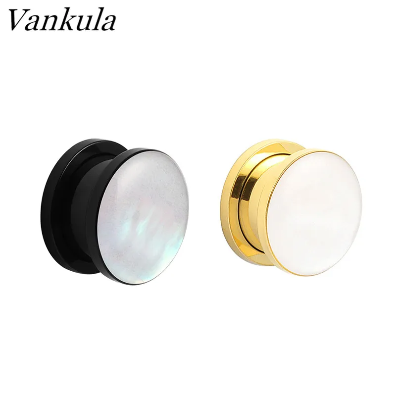 

Vankula 316L Stainless Steel Ear Flesh Tunnels Ear Gauges Body Piercing Fashion Body Jewelry Earrings Expander Pair Selling