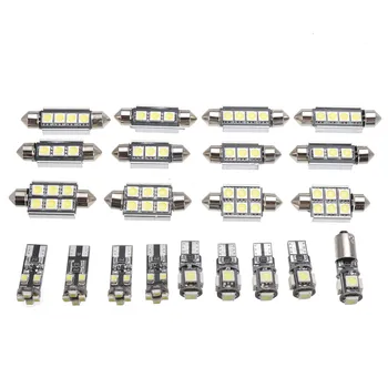 

21Pcs Car Interior White LED Light Bulb Kit For BMW 5 series M5 E60 E61 2004-2010 Dome Trunk Door Replacement Lamps