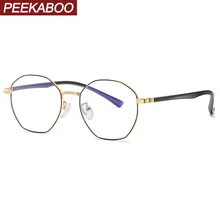 Peekaboo, синий светильник, защитные очки для женщин, компьютер, планшет, золото, металл, полигон, черные, мужские очки, оптические, подарок