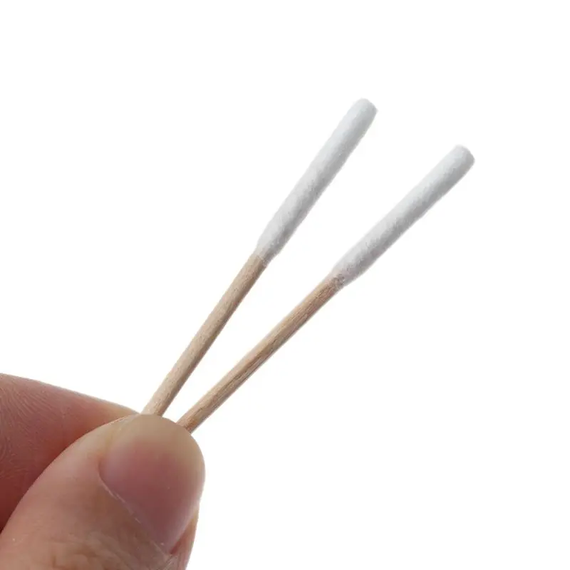 200Pcs/Box Wooden Cotton Swabs Double Head Cleaning Sticks for Heating Vape Clean Tools Accessories