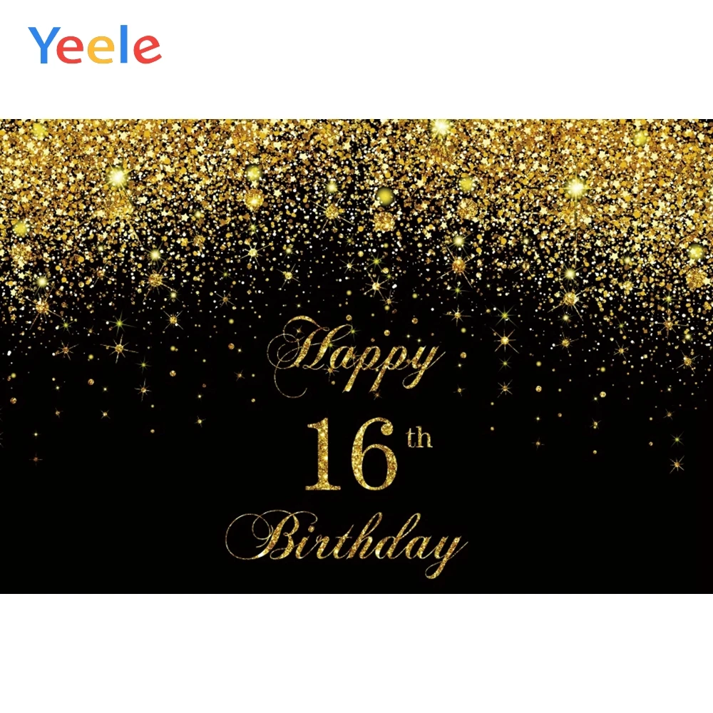 NZY08018 Yeele 7x5ft день рождения Золотой горошек блестки Плакат Индивидуальные Фотофон фон фотографический фон для фотостудии - Цвет: NZY08018