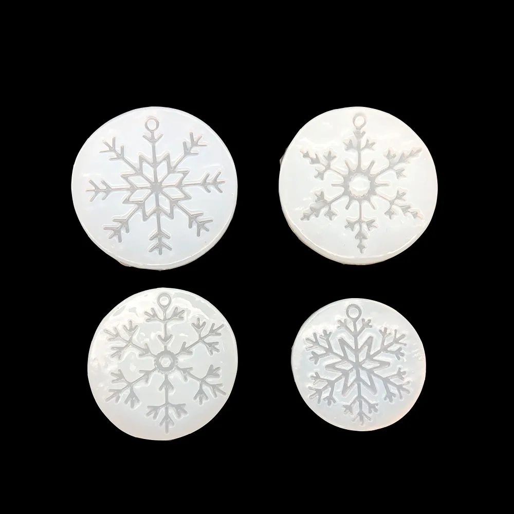

4pcs Snowflake Charms Pendant Silicone Resin Mold for Jewelry Resin Silicone Mould Handmade Tool Epoxy Resin Molds