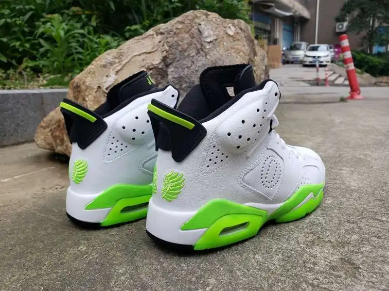 Новинка Jordan 6 Ретро Мужская обувь Баскетбольная обувь кроссовки поколение белые и зеленые крылья износостойкие 543390 448