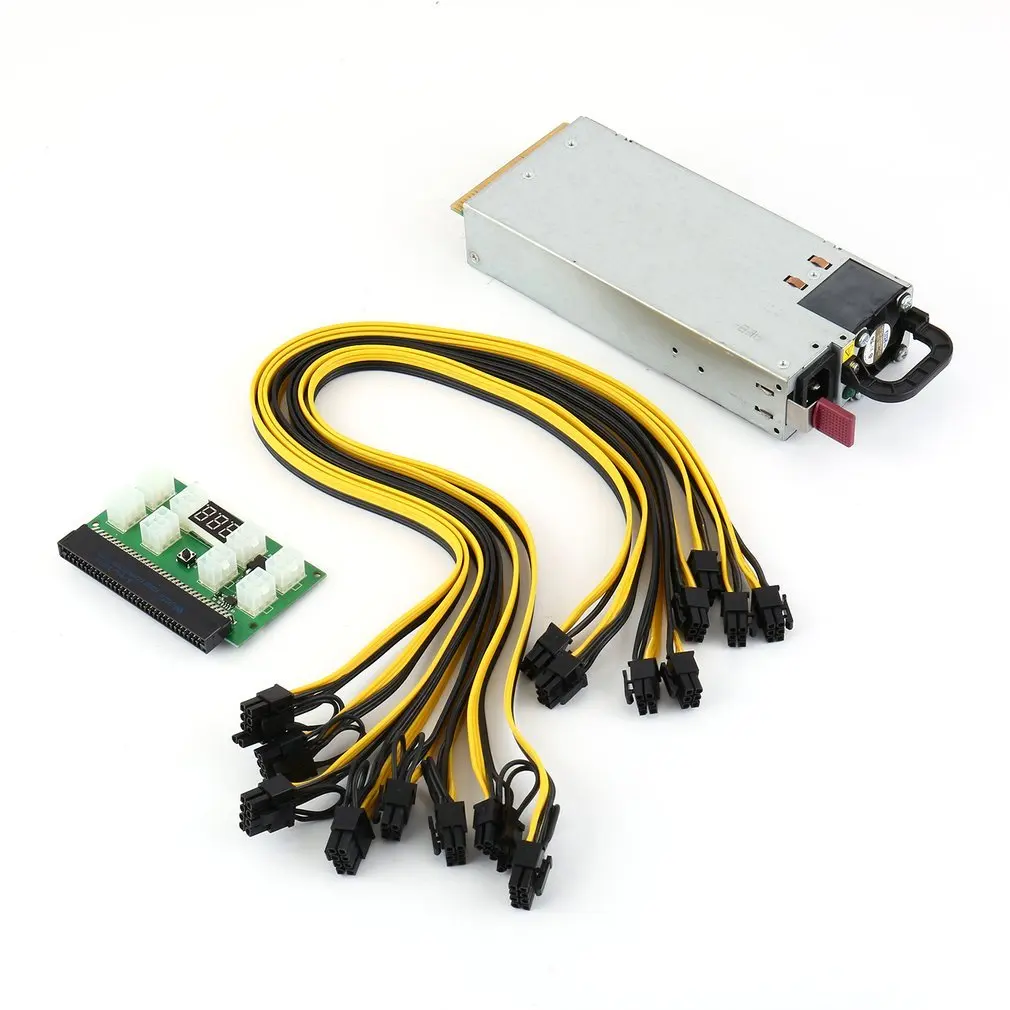 

110-240V 750W Mining Power Supply Kit for GPU Open Rig Mining BTC ETH Ethereum HSTNS-PL12 100V-240V Fully Tested