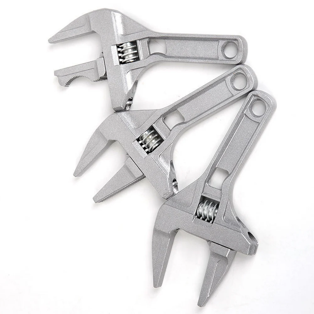 

Adjustable Wrench Aluminium Alloy Large Opening Bathroom Wrench Universal Spanner Repair Hand Tool for Water Pipe Screw Plumbing
