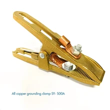 500A Heavy Duty Ground Clamp Manual Welder Earth Ground Cable Copper Grip Clip Clamp for Arc Welding Machine| 180mm Length