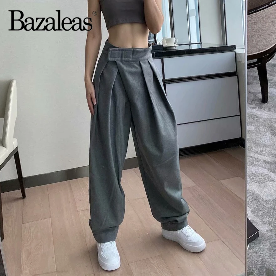 Vintage Grey Long Pants Harajuku Loose Cargo Pant Streetwear High Waist Woman TrousersPants