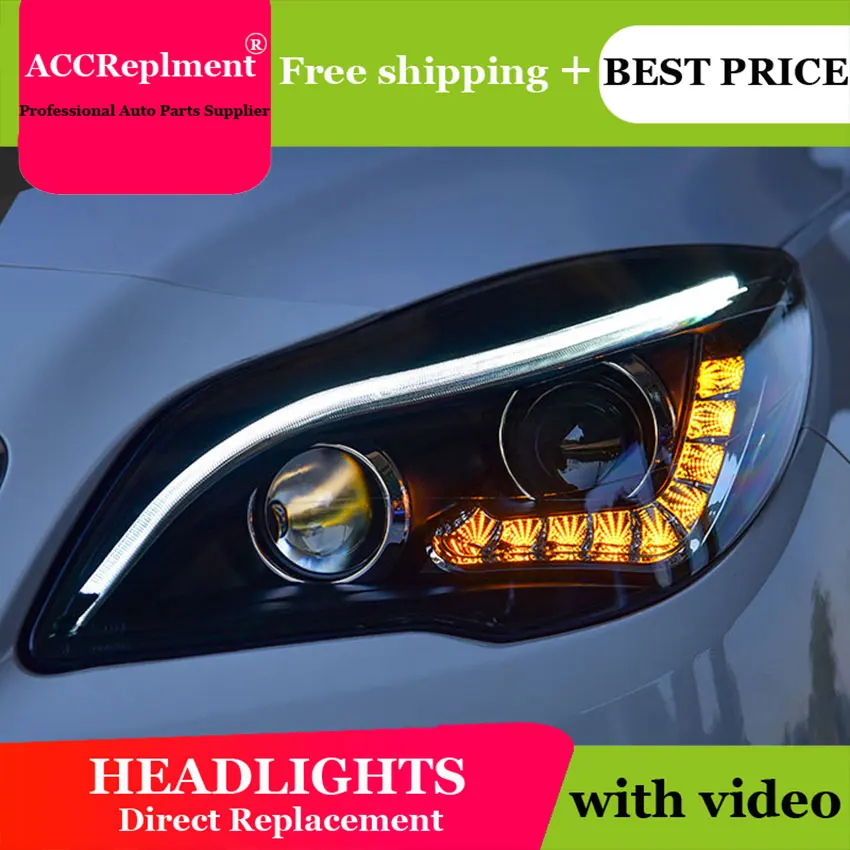 Автомобильный Стайлинг для Buick Regal фары- Regal светодиодный фонарь светодиодный drl H7 hid Bi-Xenon двойные линзы ближнего света