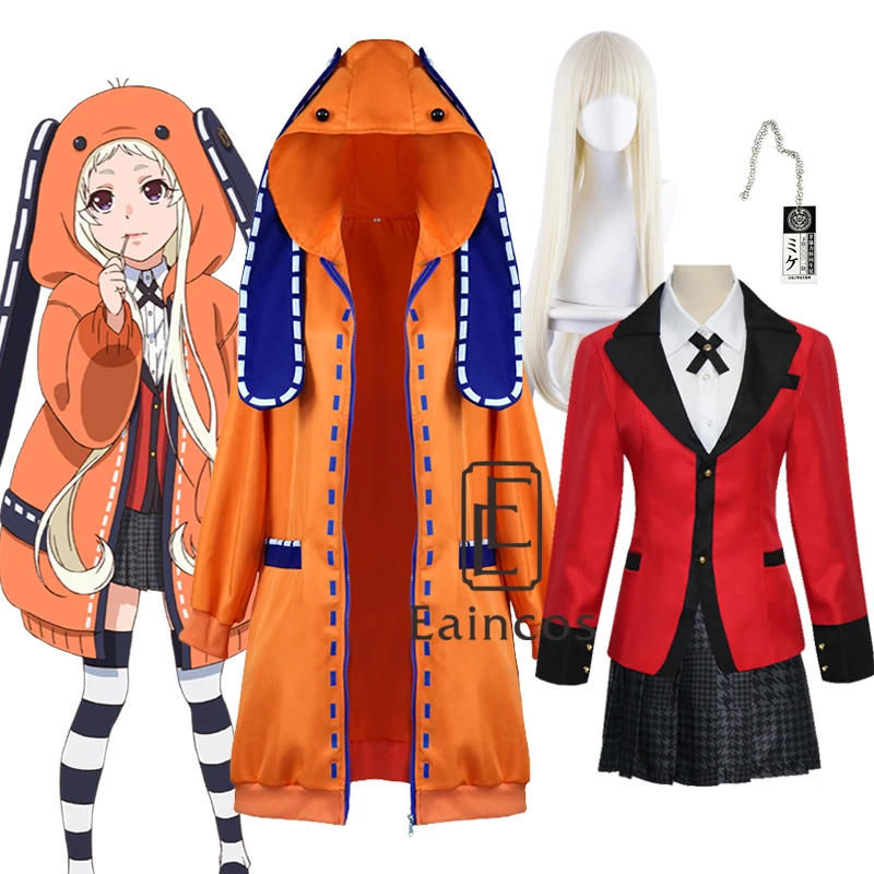 Аниме Kakegurui Yomoduki Руна куртка с капюшоном Yumeko Jabami Косплэй костюм японского аниме