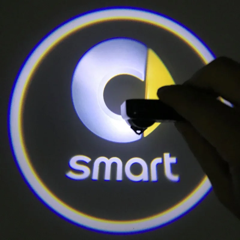 

2Pcs For Smart Fortwo Forfour 453 451 450 Crossblade City Cabrio City-Coupe Roadster LED Car Door Welcome Light Logo Projector