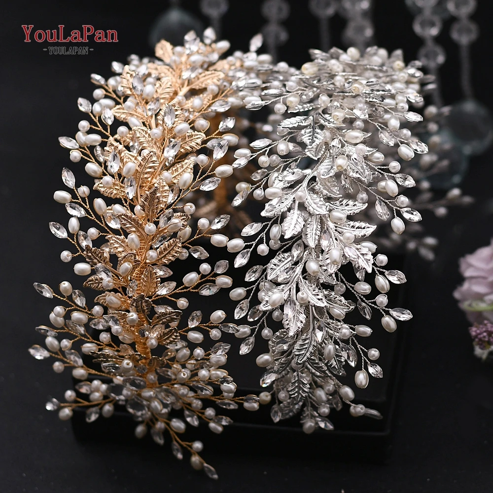 Bridal Headwear Hair Accessory Jewelry Accessories Hair Band Crown Golden Bridal Tiara and Crown