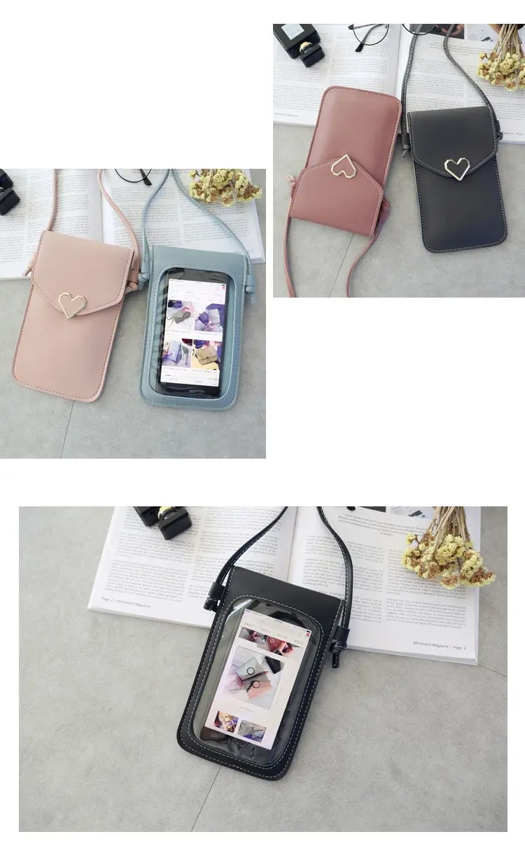 Touch Screen Cell Phone Purse Smartphone Wallet Leather Shoulder Strap Handbag Women Bag for Iphone X  S10 Huawei P20 best Stylish Backpacks