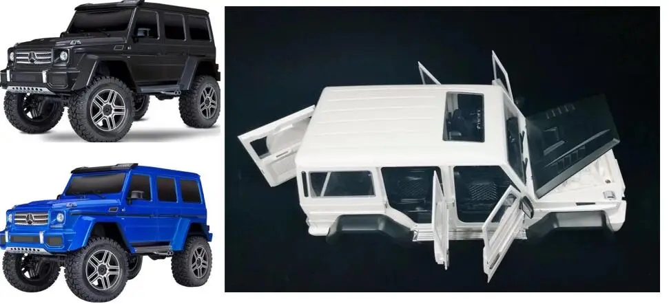 

JK Hard Body assembly G63 313MMFor JRAXXAS 82096-4 G500 G T4 TRX4 TRX-4 Crawler 4x4 truck BENZ body AXIAL SCX10 AX90046 Chorkee