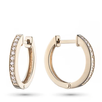 

Earrings made of red gold with diamond e0201sg06162600