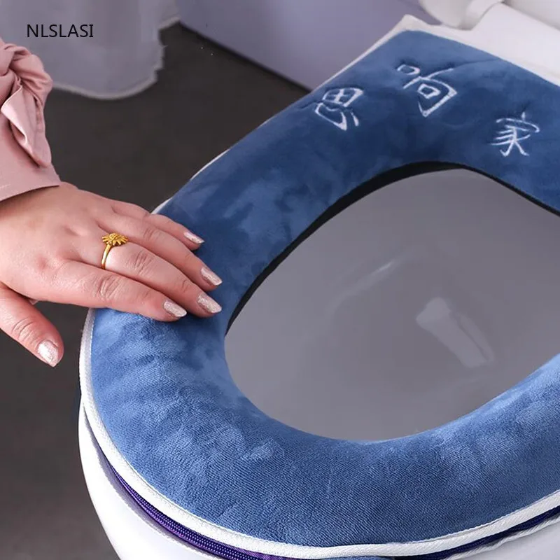 Toilet Cushion Seat-Cover Wc-Mat Bathroom-Products Plush Warm Soft Household Waterproof