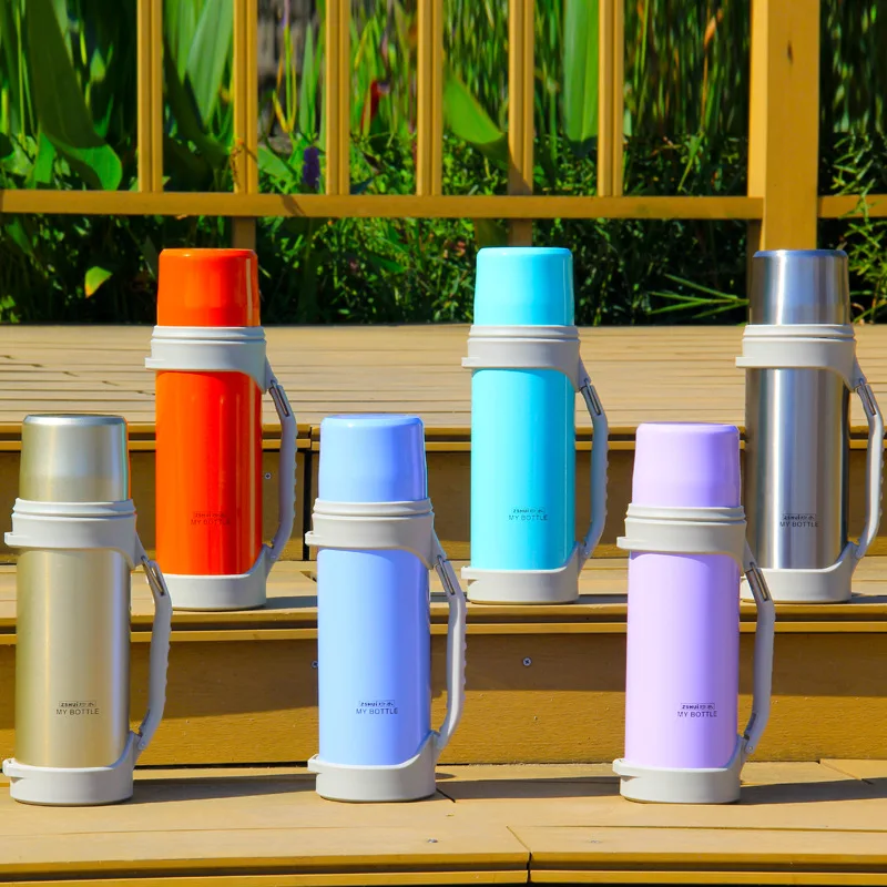 

Outdoor Sports Bottle Large Capacity 1.2L Stainless Steel Double Vacuum Cups Car Travel Pot