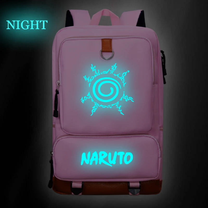 Светящийся рюкзак Шаринган Наруто Uchiha Sasuke большой емкости дорожный подростковые
