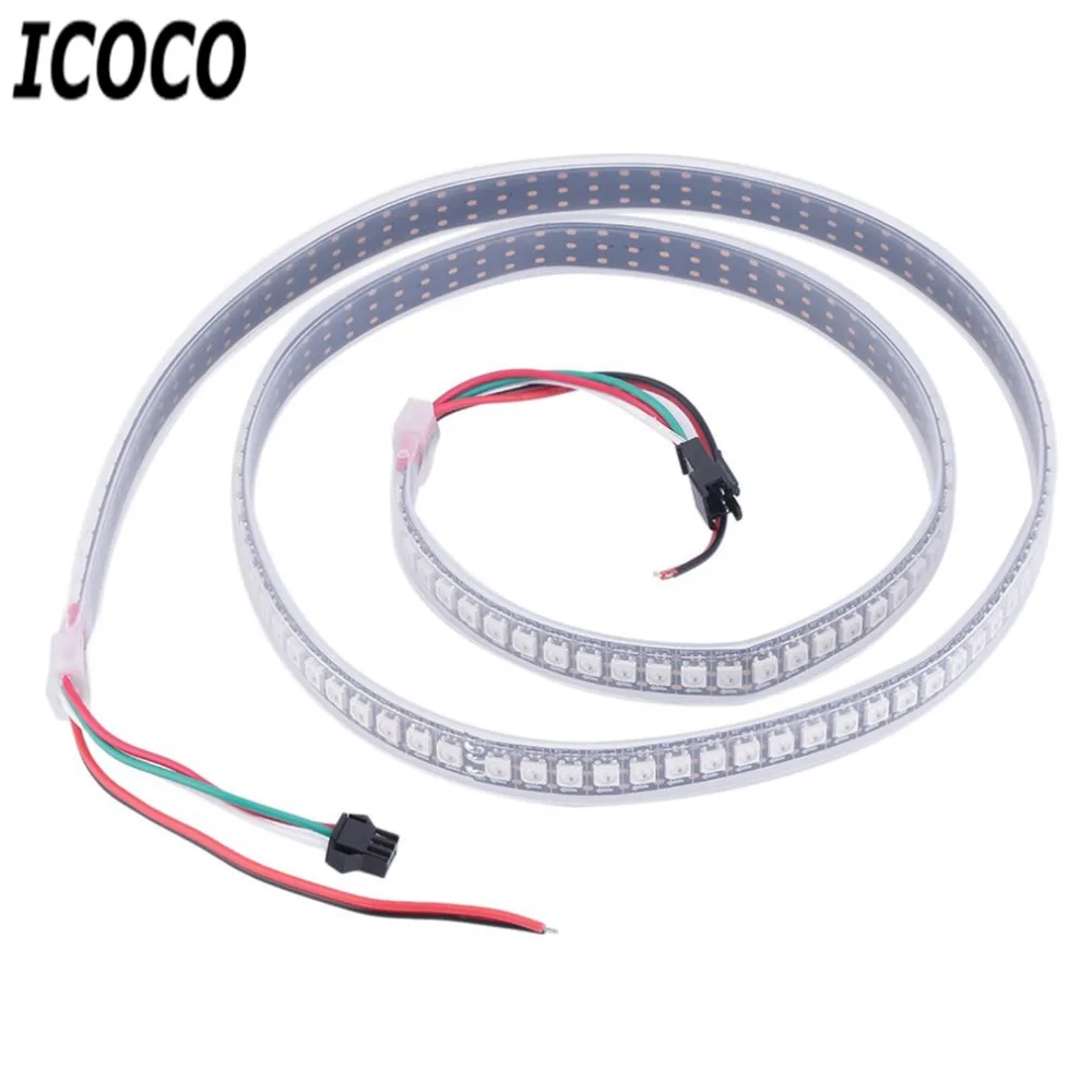 New Fashion Decoration Light Strip High Light 1M 144LED WS2812B 5050 RGB LED Strip Light Waterproof Addressable Decoration