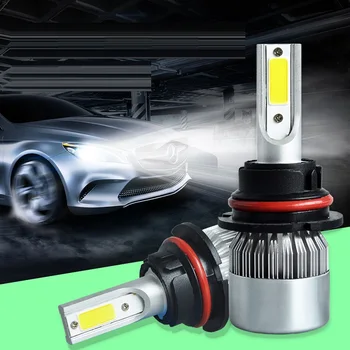 

2Pcs C6 H4 H7 H11 H8 9006 HB4 H1 LED Bulb HB3 LED COB Auto Car LED Headlight xenon 36W 4000LM boslla bullet lights canbus Lamp