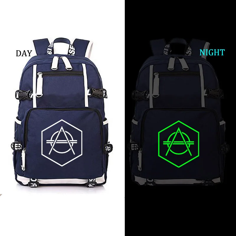 Don Diablo noctilucous backpack student school bag Daily backpack men women Rucksack - Цвет: Серый