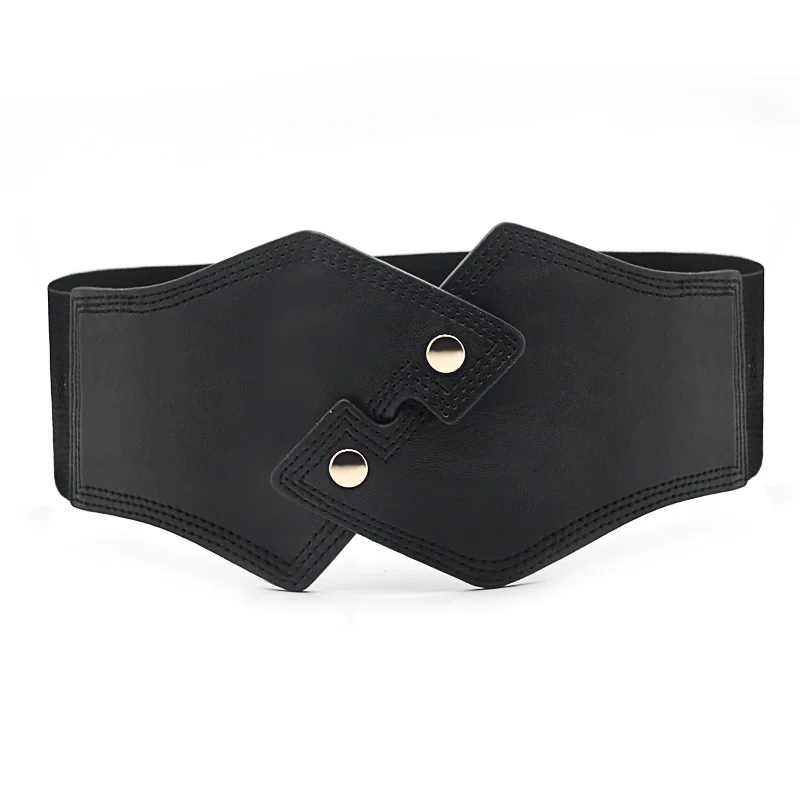 New Women PU Leather Wide Waist Belt High Quality Luxury Big Belts for  Women Retro Stretch Dress Belt Cummerbunds Plus Size Belt