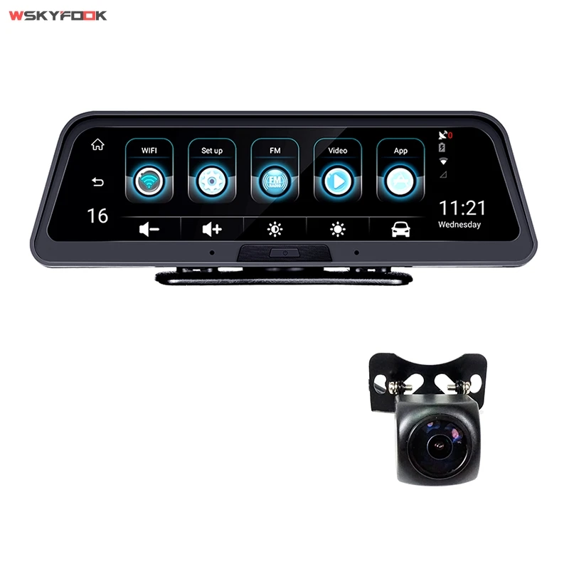 

10 Inch 4G Car DVR ADAS Android Smart rearview mirror navigation Video Recorder car dvr with two cameras APP Remote Monitor