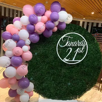 

100Pcs Kid Adult Birthday Anniversary Balloons Garland Arch Kit Pastel Pink Purple Ballon For Wedding Party Decoration Globos