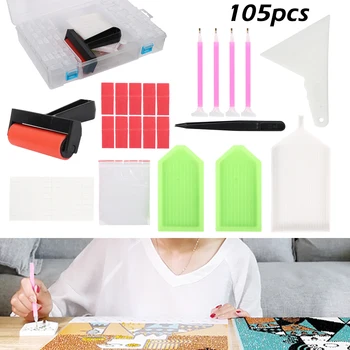 

5D Diamond Painting Tools Kit for Diamond Embroidery Accessories Art Supplies Storage Diamond Painting Full Round