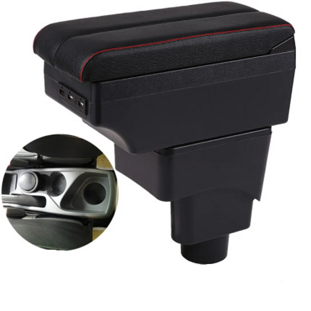 

For Ford Ecosport Armrest Box Retrofit Parts Center Console Special Storage Space Car Elbow Rest with USB Cup Holder