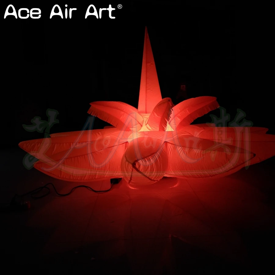 Новый дизайн led Надувные водяной лилии, led цветок лотоса надувные украшения по Ace Air Art