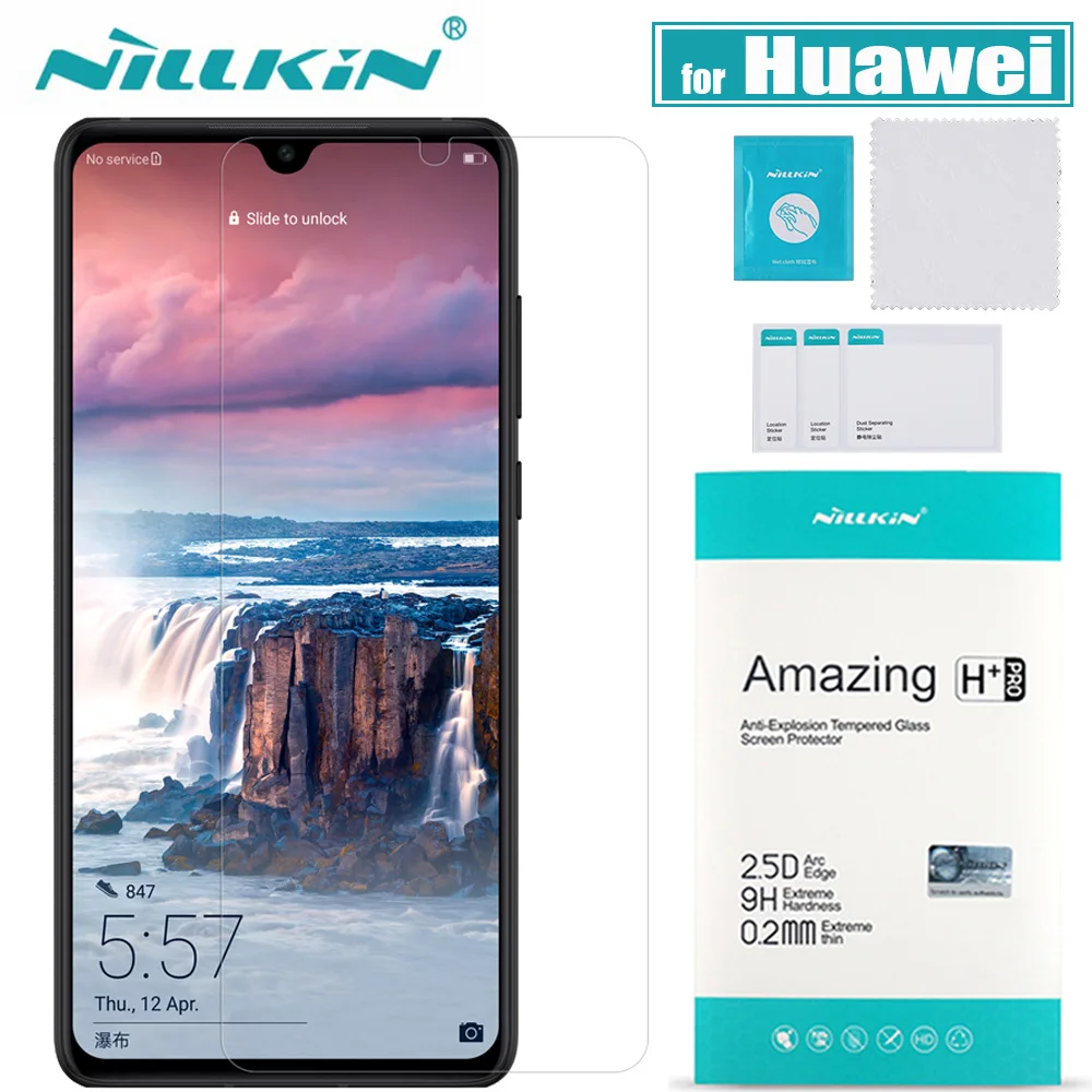 Huawei P30 P20 Pro mate 20 X Lite стеклянный протектор экрана Nillkin 9H Защитное стекло для huawei Honor 8X10 20 Pro закаленное стекло