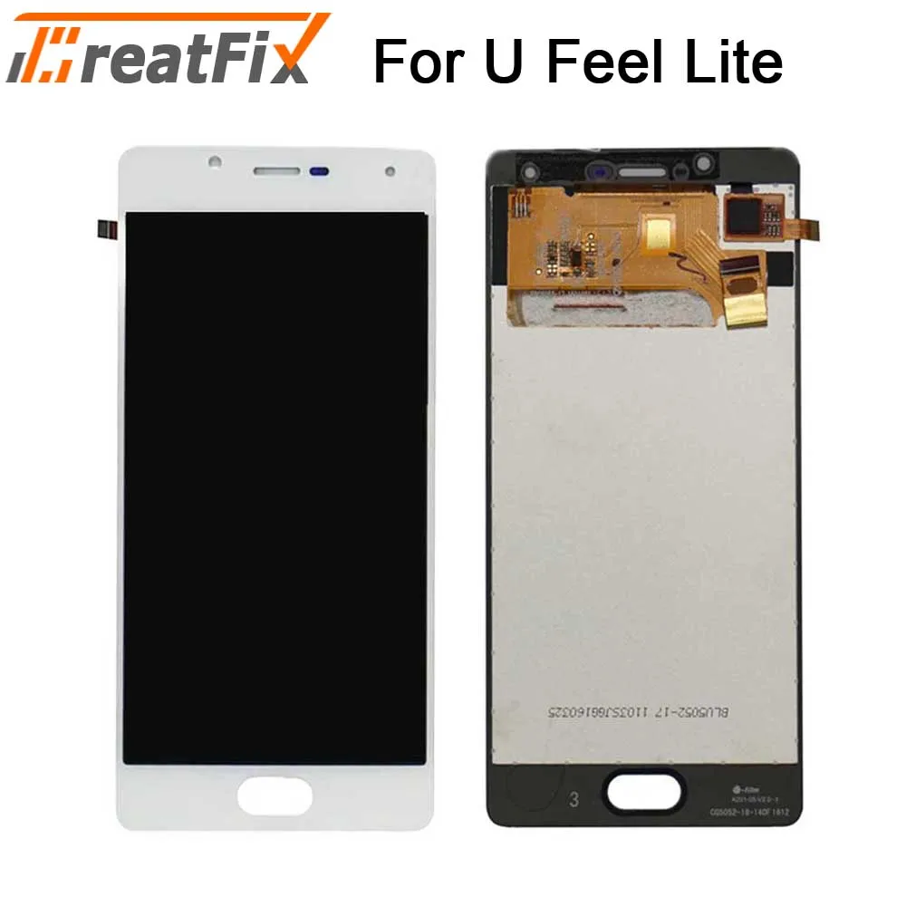 Протестированный сенсорный экран дигитайзер ЖК-дисплей для Wiko u feel Ufeel Lite ЖК-дисплей с сенсорным экраном в сборе ЖК-дисплей ufeel go u feel fab - Цвет: U Feel Lite White