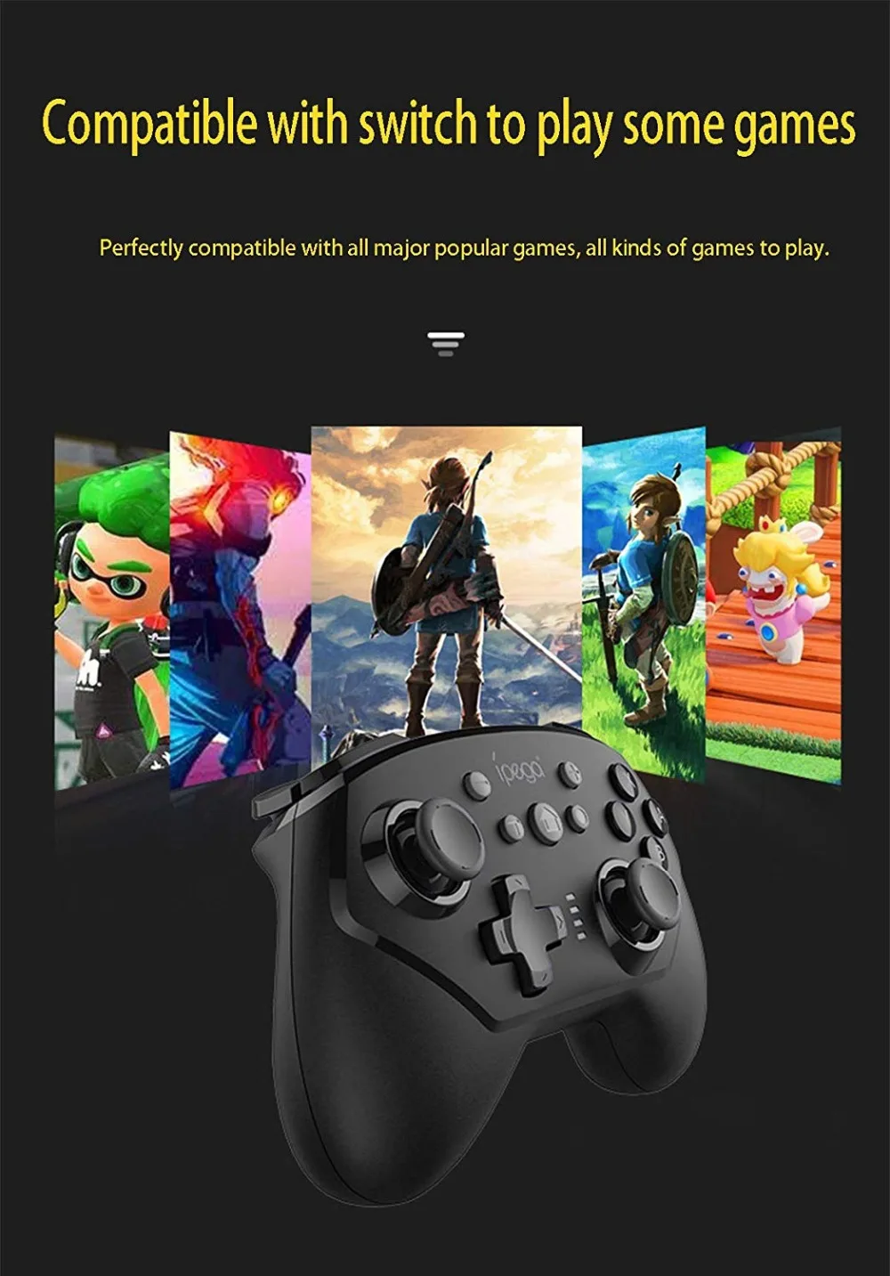 Беспроводной игровой контроллер для nintendo Switch с поддержкой беспроводного/проводного подключения с шестиосевой ручкой вибрации для nintendo Switch Pro