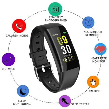 

2019 Smart Bracelet Pedometer Information Reminds Blood Pressure Heart Rate Monitor Men Women Watches Sports Style Dropshipping