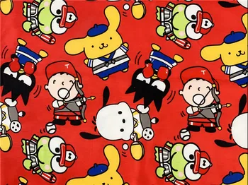 

50*160cm Cotton Knitted Cartoon Fabric Patchwork Needlework DIY Handmade Cloth Dress Sewing Material Quilting Bedding