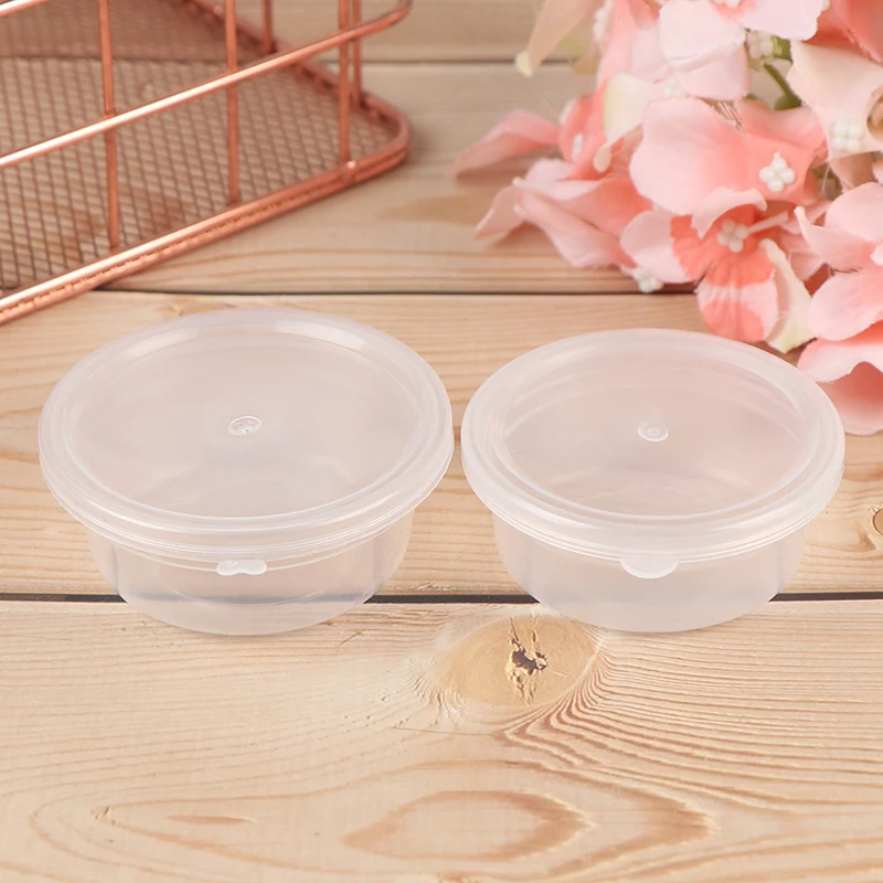 15g/20g 10PCS Slime Box Plastic Transparent Slime Containers Storage Organizer Box With Lids For Fluffy Clear Slime Mud