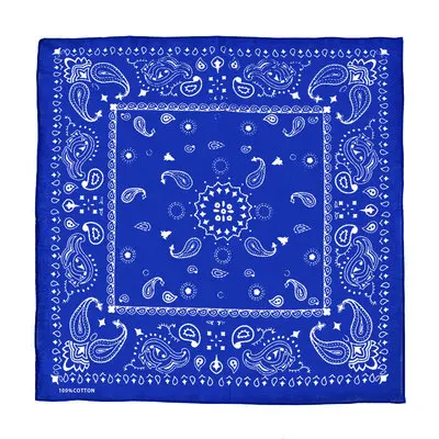 New Cotton Paisley Hip Hop Bandana Hair Band Headwear Square Scarf Neck Wrist Wrap Head Square Scarf for Women men 55*55cm men scarf style Scarves