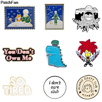 

20pcs/lot A3461 Patchfan Enamel Pins Cartoon Little Prince Brooches Lapel Pin Shirt Bag Funny Weather Badge Jewelry Gift Fans