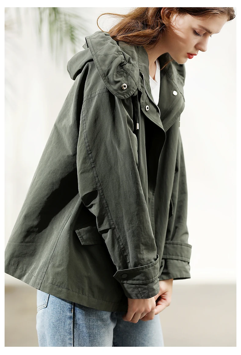 Yangxun осень китайский стиль Windcheater с капюшоном Windcheater для женщин Windcheater Тренч ZHI81398