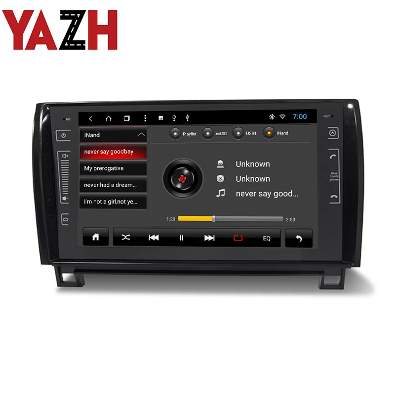 YAZH 1 din автомобильный стерео Android мультимедийный для Toyota Sequoia 2012 цифровой Радио 9 0
