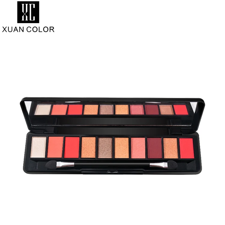Hot selling makeup 10 color eyeshadow palette  private label OEM Shimmer Matte eyeshadow palette