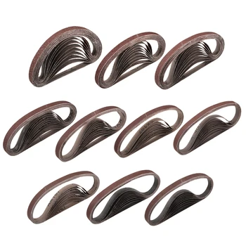 

uxcell Abrasive Sanding Belt 180 Grits Sand Belts for Belt Sander marks on wood plastic fiberglass both ferrous metal 10size