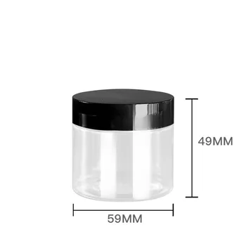

100pcs 80g Empty Bottles Cosmetic Containers Jar Pot Box Plastic Jar With black/white Lids 80ML Sample Cream Cosmetic Packaging