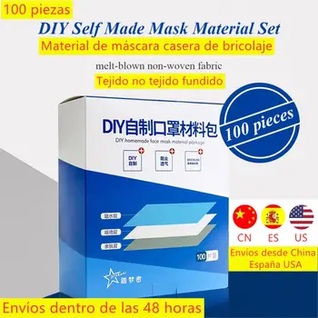 

100PCS Melt-blown Non-woven Fabric To Make Face Mouth Masks DIY Mask Set Mask Rope Elastic Band Ear Rope Elastic Homemade Masks