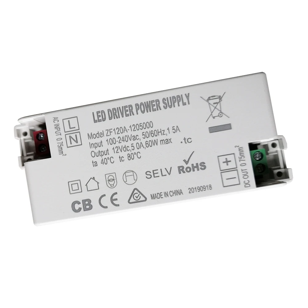 2 peças, 60w, ac dc, 100v-240v, transformador