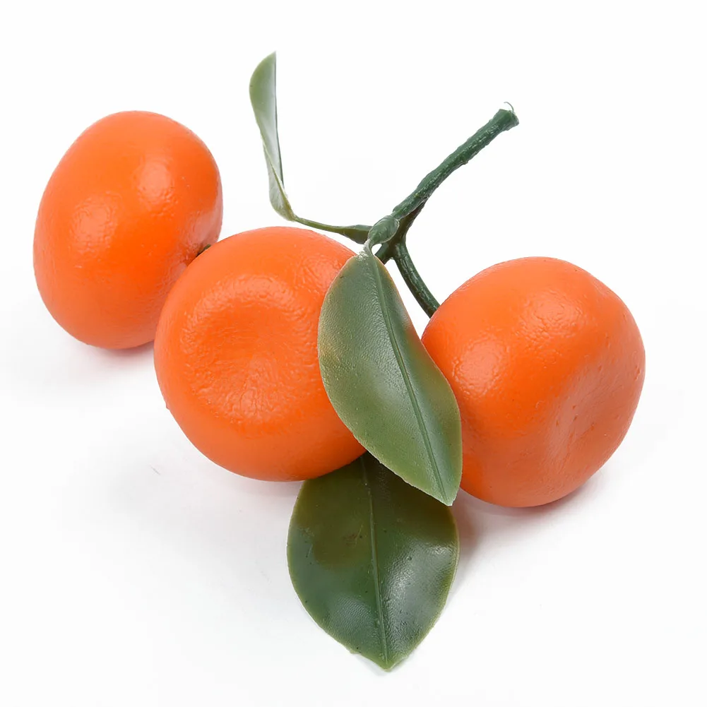 1 Stiel künstliche Frucht Mandarine dekorative Obst und Gemüse Küche gefälschte Display Lebensmittel für Home Decor Requisiten – Detail 9
