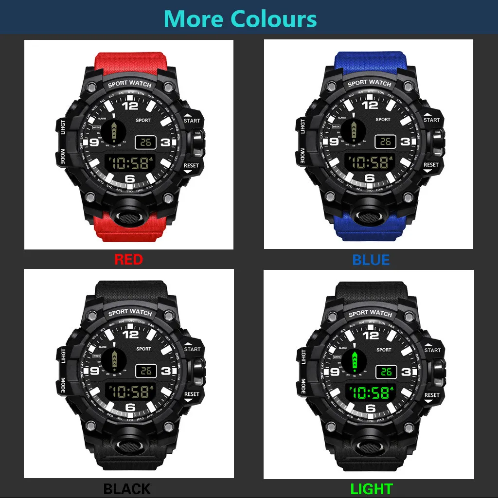 New Fashion Sport Watches For Men Luxury LED Digital Watch Gifts For Male Military Fitness Waterproof Watch Reloj Lujo Hombre