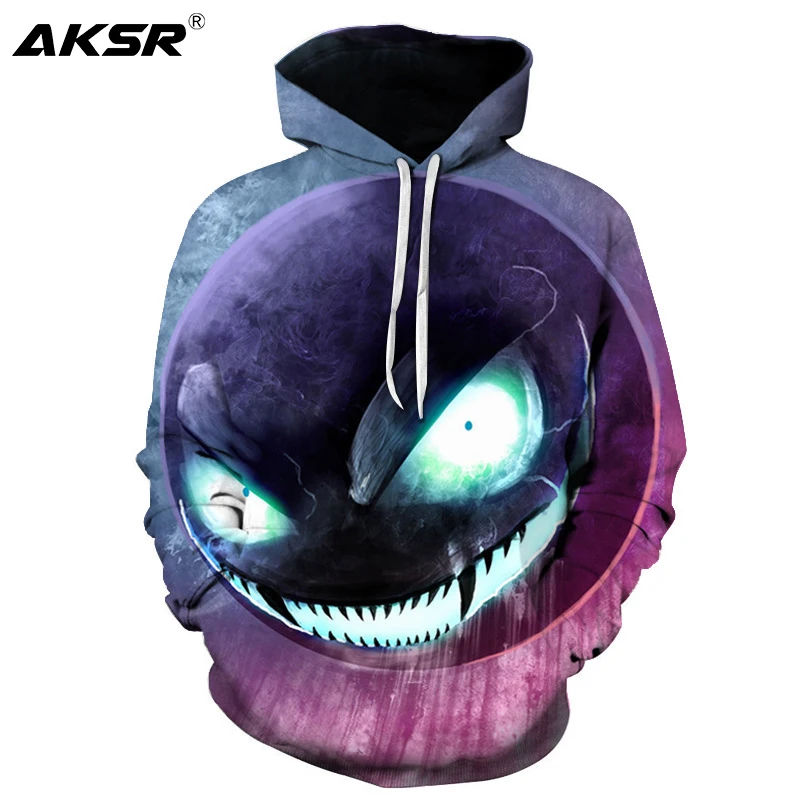 

AKSR Men 3D Hoodies Hip Hop Hooded Sweatshirt Cartoon Funny Streetwear Hoodies Men Pullover 3D Sweatshirt Hoodie sudadera hombre