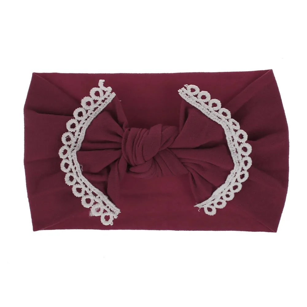 2020 Brand New Newborn Toddler Baby Girls Baby Bow Lace Elastic Hair Headband Hair Accessories Baby Gifts