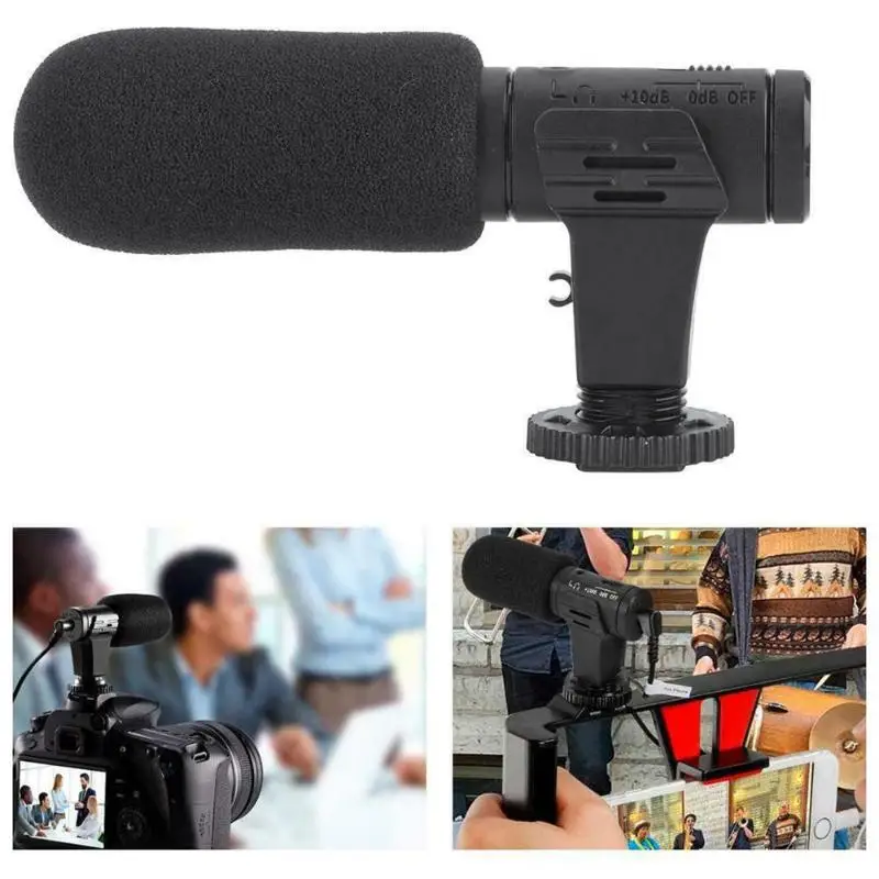 MIC-07 Pro спортивная камера Микрофон Студийный микрофон набор видео HD стерео видеокамера интервью микрофон Поддержка дропшиппинг